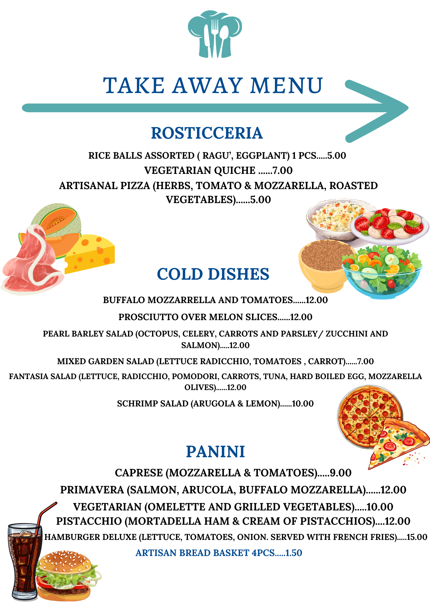 Take Away Menu - English