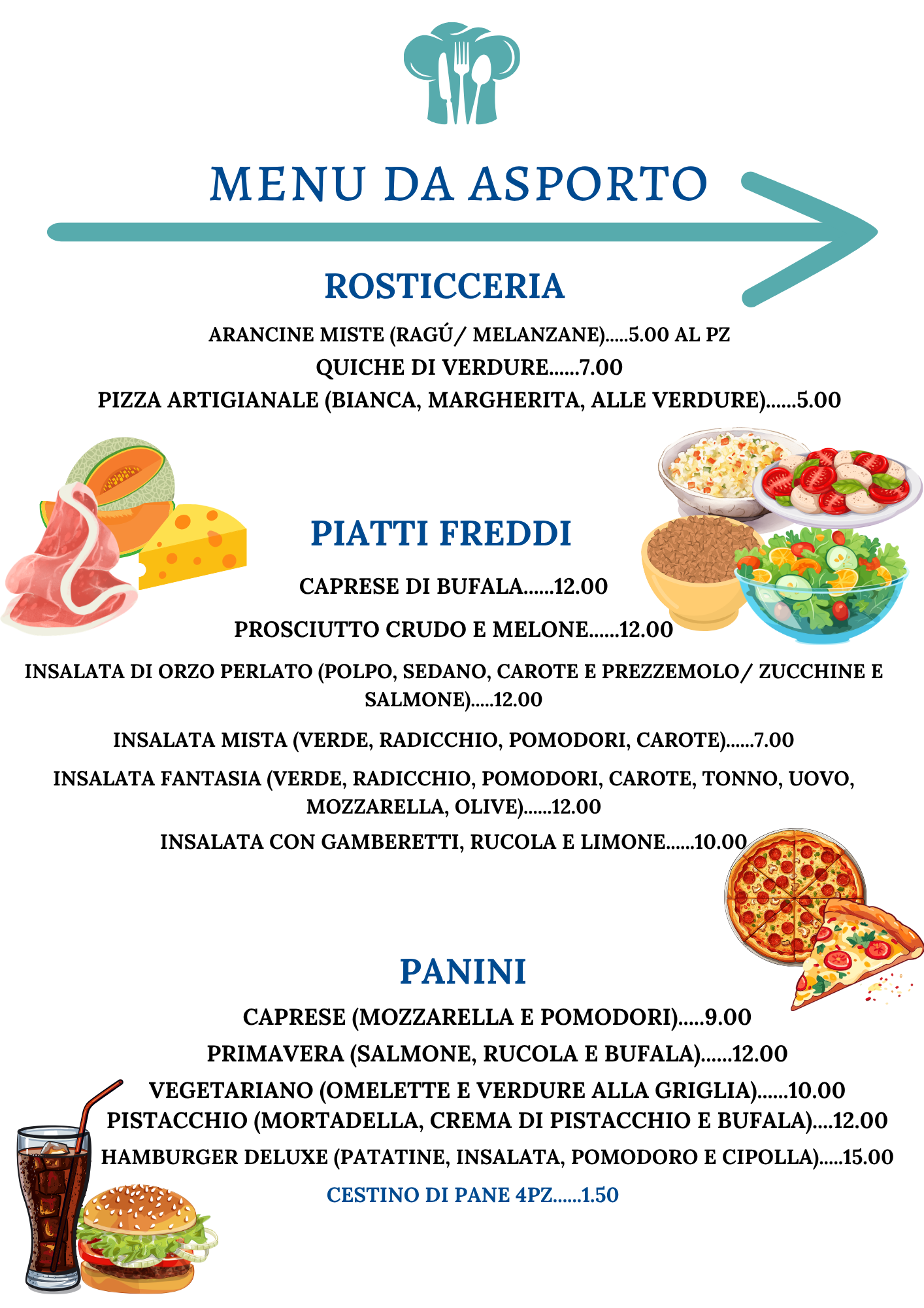 Menu da asporto - Italiano
